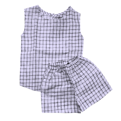 Firstkiss Baby Boy Checkered Two-Piece Set| Fisher