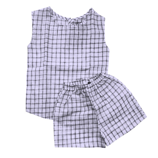 Firstkiss Baby Boy Checkered Two-Piece Set| Fisher