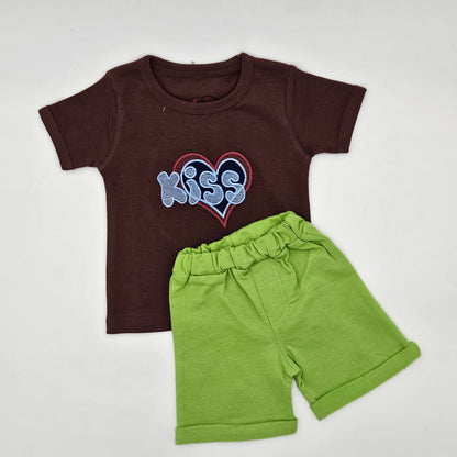 Brown dress set boche firstkiss kids wear