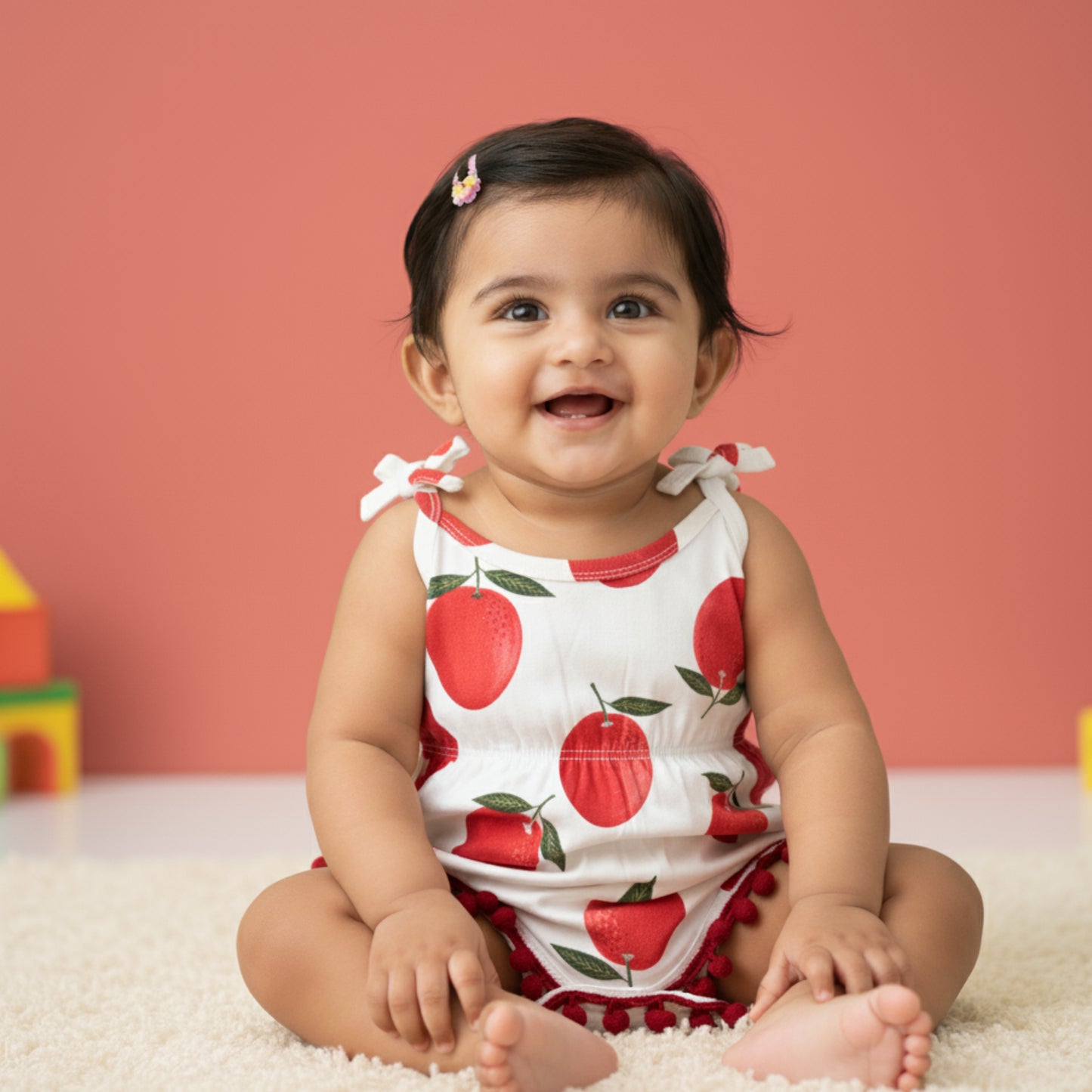 Red  fruit romper boche firstkiss