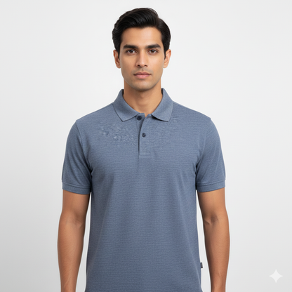 Light Blue polo shirt boche garments