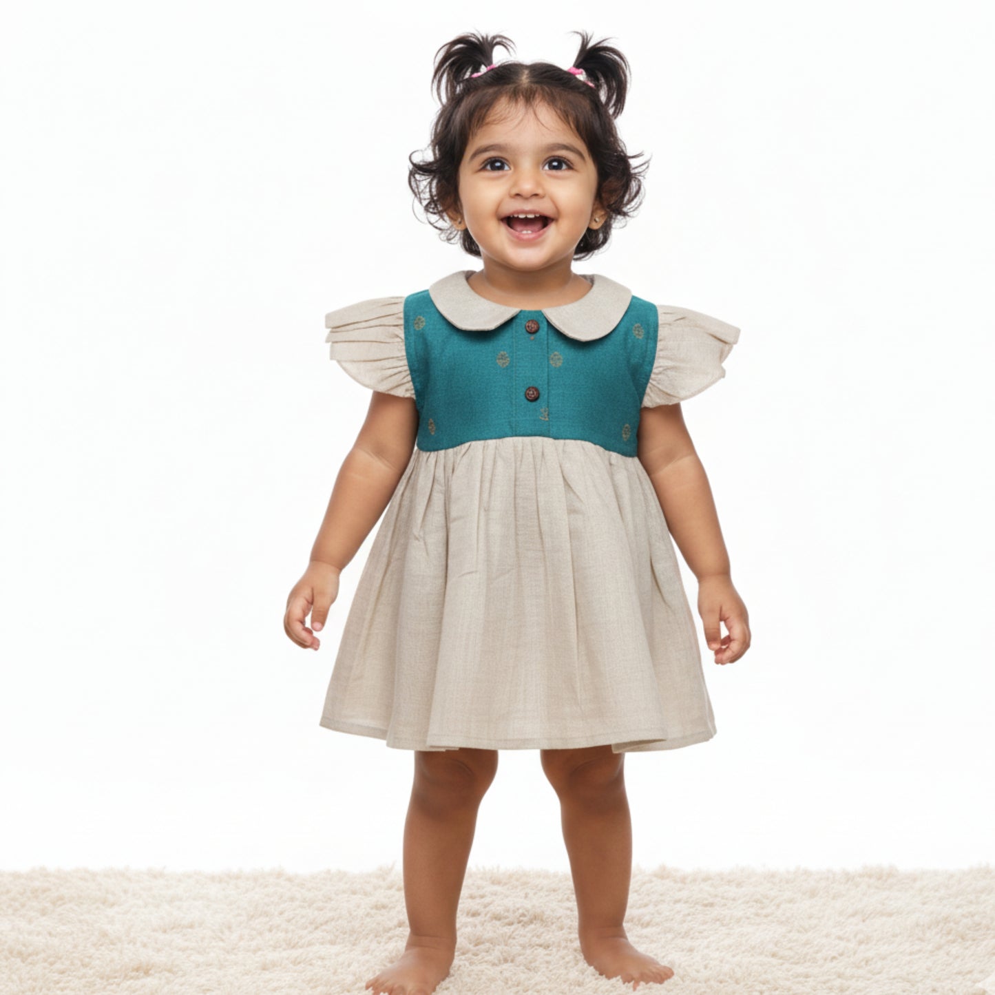 Pecock Green Dress Boche Firstkiss